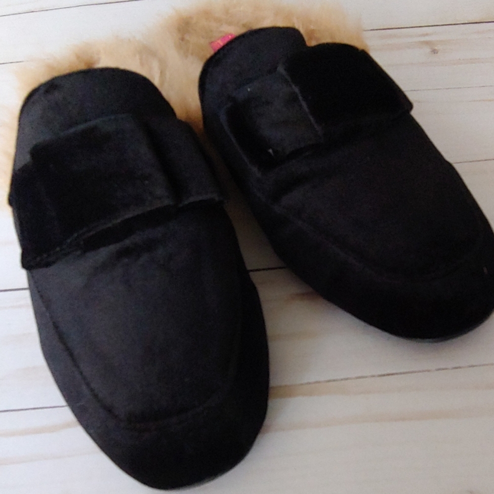 SOLDCatherine Malandrino Furrow Black Velvet Mules - Picture 4 of 7